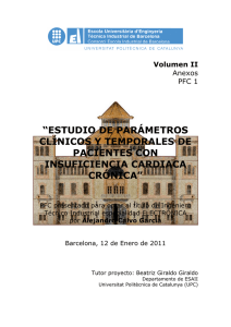 estudio de parámetros clínicos y temporales de pacientes con