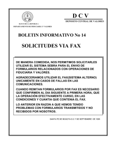 solicitudes via fax - Banco de la República
