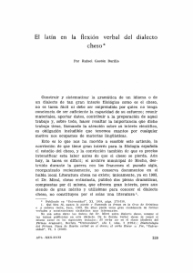 9. El latín en la flexión verbal del dialecto cheso, por Rafael Gastón