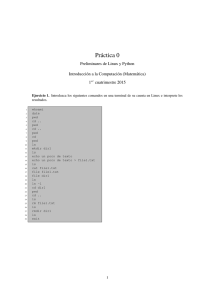 Práctica 0 - Preliminares de Linux y Python