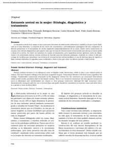 Estenosis uretral en la mujer: Etiología, diagnóstico y