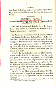 San J ose Setiembre siete de mil ochocientos trein: