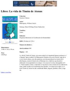 Libro: La vida de Timón de Atenas
