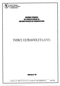 Informe técnico: Índice Ultravioleta (UVI)