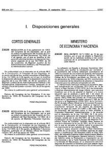 CORTES GENERALES MINISTERIO DE ECONOMIAyHACIENDA