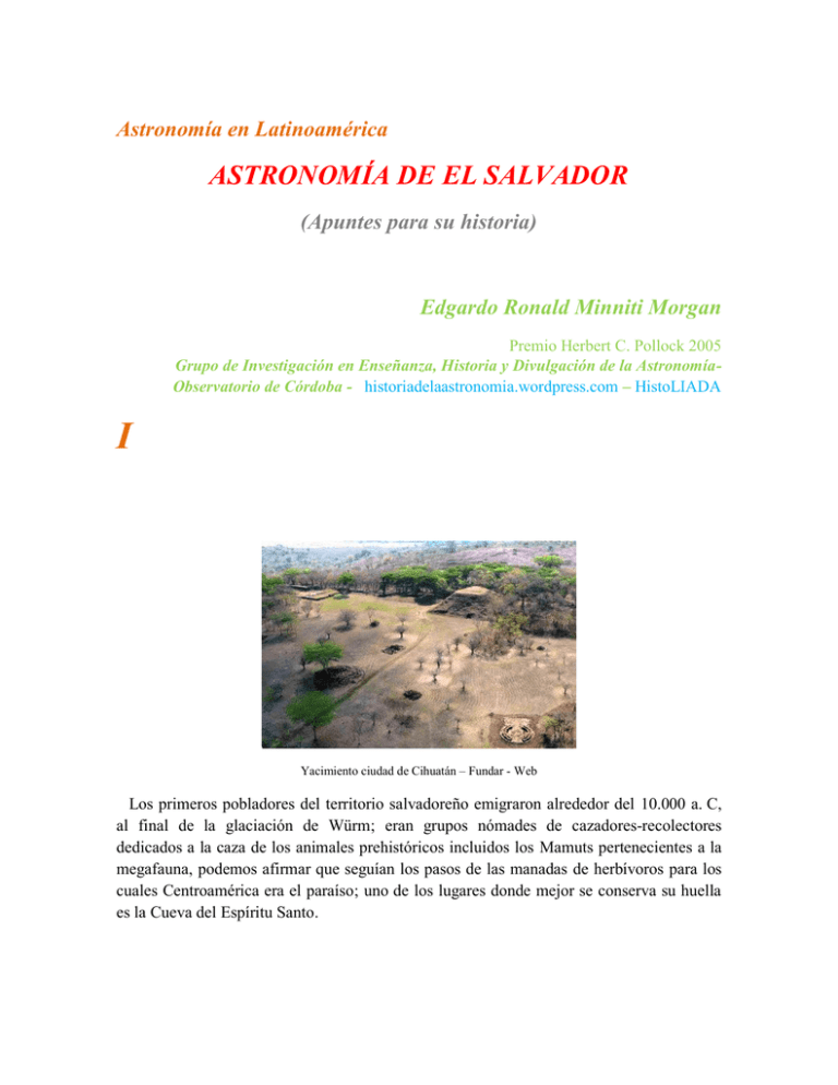Astronom a De El Salvador Historia De La Astronom a