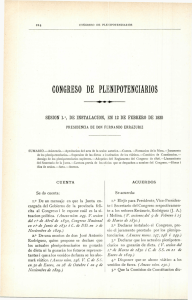 congreso de plenipotenciarios - Historia Política Legislativa del