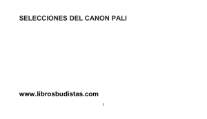 SELECCIONES DEL CANON PALI www