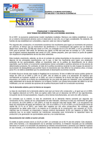 DOS TEMAS RECURRENTES EN LA ECONOMIA NACIONAL En el