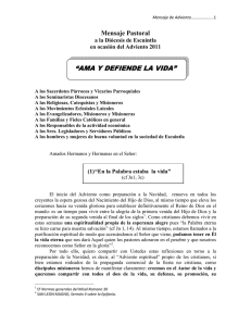 &ldquo;AMA Y DEFIENDE LA VIDA&rdquo;