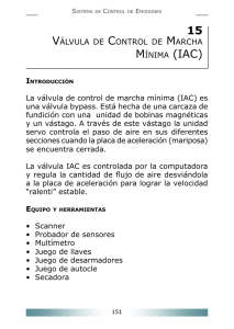 Válvula de control de marcha mínima IAC