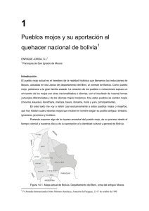 Pueblos mojos y su aportación al quehacer nacional de bolivia