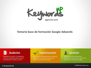 Keywords - Campañas Adwords