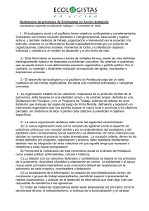 Declaración de principios de Ecologistas en Acción Andalucía 1.