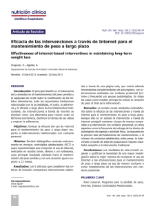 Eficacia de las intervenciones a través de Internet para el