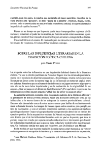 sobre las influencias literarias en la tradicion poetica chilena