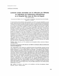 Lesiones orales asociadas con la infección por