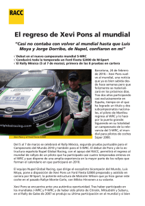 El regreso de Xevi Pons al mundial - Sala de prensa