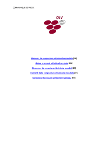 Elements de conjoncture vitivinicole mondiale