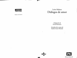 Leon Hebreo Dialogos de Amor Introduccion