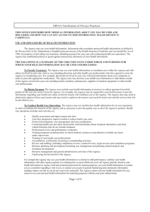 HIPAA Notification of Privacy Practices Page 1 of 4