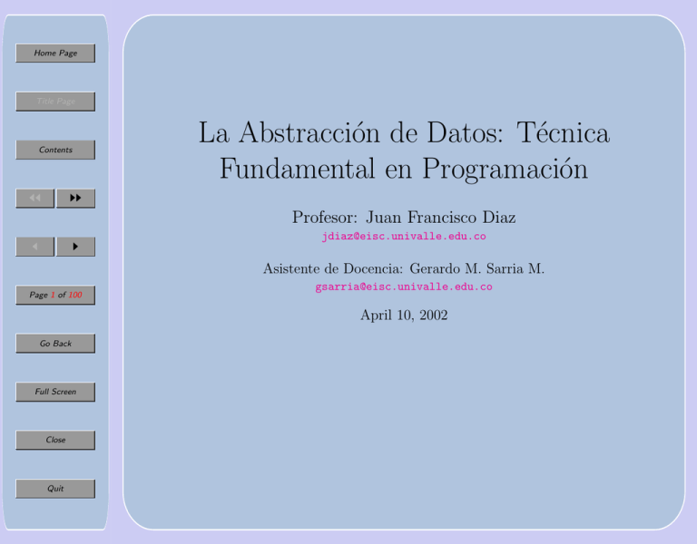 La Abstracción De Datos: Técnica Fundamental En Programación