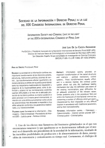 SOCIEDAD DE LA INFORMACIÓN Y DERECHO PENAL: A LA LUZ