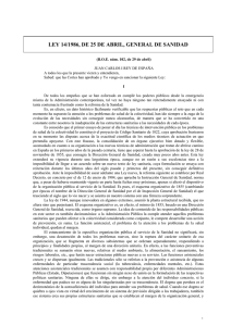 ley 14/1986, de 25 de abril, general de sanidad