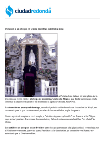 Detienen a un obispo en China mientras celebraba misa