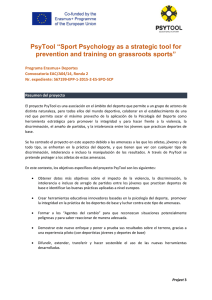 PsyTool “Sport Psychology as a strategic tool for prevention and