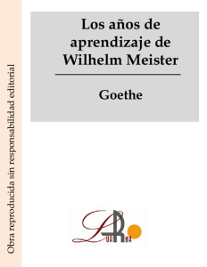 Los años de aprendizaje de Wilheim Meister