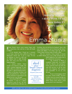 Emma Muniz - ABCD - After Breast Cancer Diagnosis