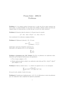 Premio Euler - 2009/10 Problemas