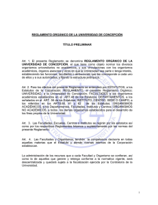 reglamento organico - Universidad de Concepción
