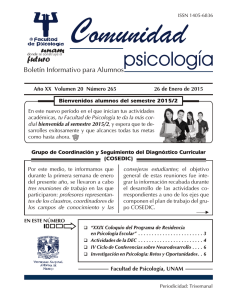 Boletín de enero de 2015. - Psicología-UNAM