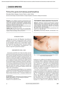 Foliculitis granulomatosa postherpética CASOS BREVES