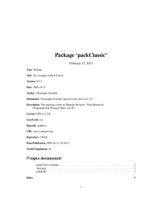 Package `packClassic`