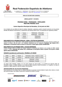 información - Real Federación Española de Atletismo