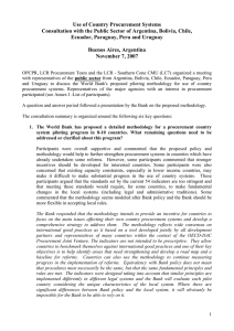 Use of Country Procurement Systems