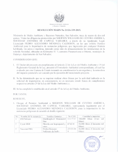 RESOLUCIÓN MARN-No 21 126-339-2015. Ministerio de