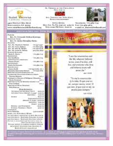041011 Bulletin - Saint Theresa Catholic Church