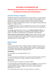 EDITORIAL OCTAEDRO/ICE-UB Normas de presentación de