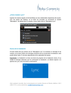 ¿Cómo instalar Lync? Acerca de la instalación