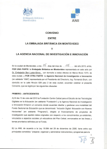 Convenio ANII - Embajada Británica en Montevideo Fondo Sectorial