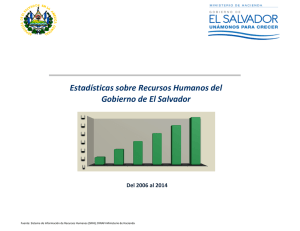 Estadísticas sobre Recursos Humanos del Gobierno de El Salvador