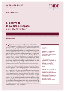 El declive de la política de España en el Mediterráneo