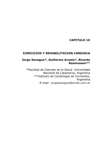 EJERCICIOS Y REHABILITACION CARDIACA Jorge Sanagua