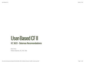 User-Based CF II
