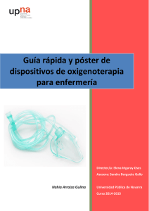 Guía rápida y póster de dispositivos de oxigenoterapia para