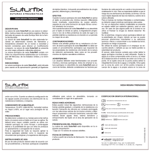 Brochure Técnico SUTURFIX SEDA en PDF para bajar